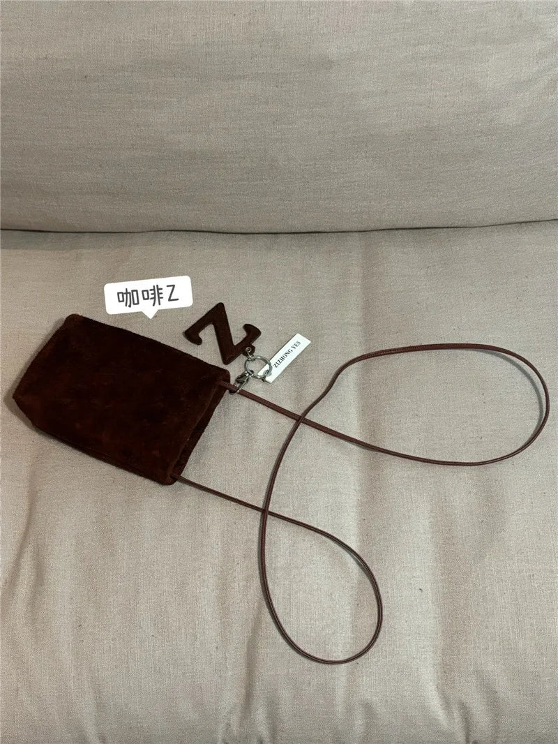 Suede Mini Mobile Phone Bag