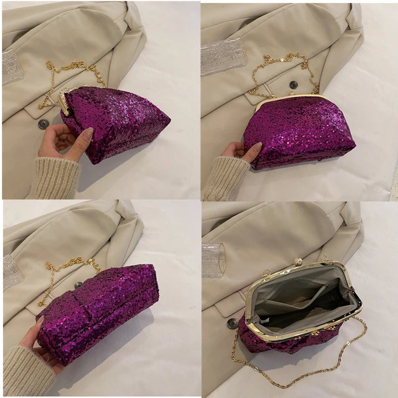 Diamond Sequin Clutch