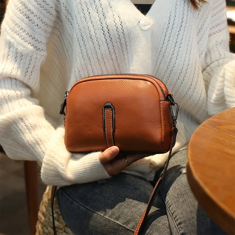 Genuine Leather Mobile Phone Shoulder Bag