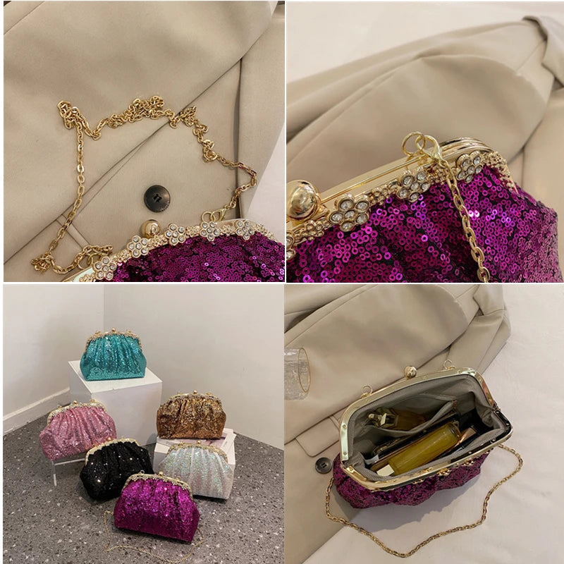 Diamond Sequin Clutch